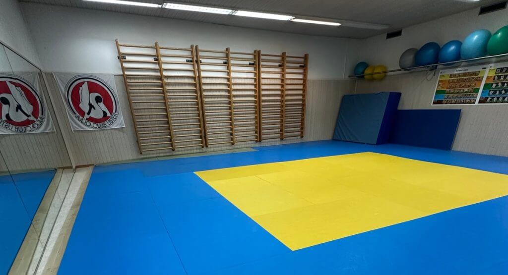 Dojo Judo vide après un randori en Suisse